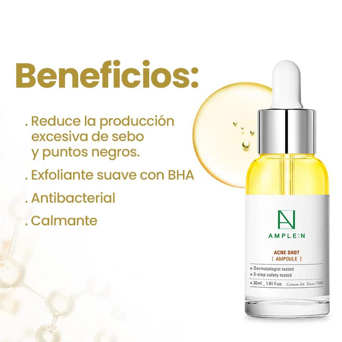 Sérum Facial Anti-imperfecciones AMPLEN 30ml - Imagen 3